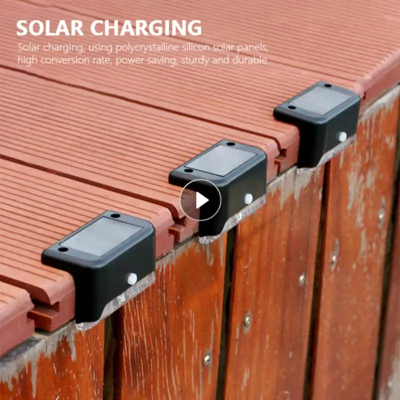 

8 PCS LED Solar Stair Light Outdoor Solar Lamp IP65 Waterproof Garden Passage Courtyard Landscape Light Balcony Fence Step Light