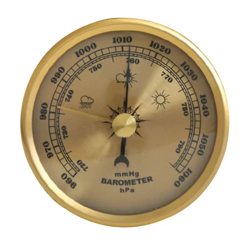 

Household Barometer Pressure Gauge Weather Station Metal Wall Hanging Atmospheric Multifunction Thermometer Hygrometer Use A0KF