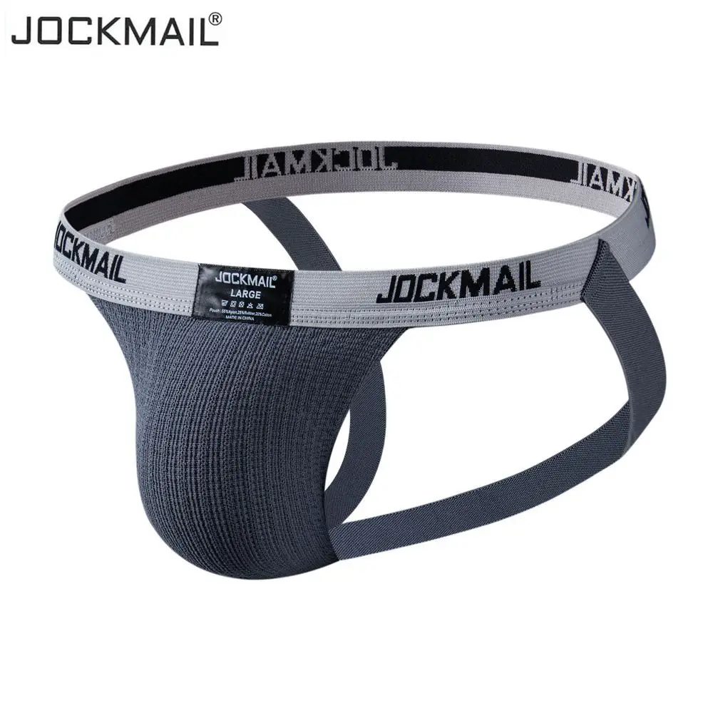 JOCKMAIL Brand new Men's Jockstrap Athletic Supporter Underwear Gym Workout Strap Brief W/ Stretch Mesh Pouch Sexy Gay Underwear