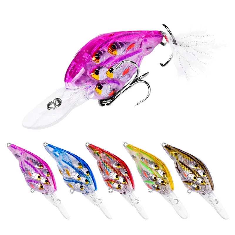 

Fish rock little fat 8cm-9.38g Mino hard bait sub bait bionic bait decoy dxc002 fishing lure set