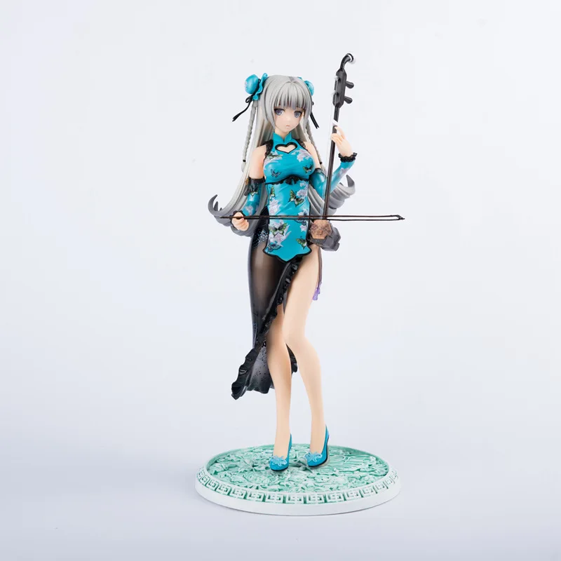 

25cm Anime Action Figure Cheongsam Fan Girl Cartoon Figures Collocation 1/6 Pvc Model Doll Desk Decor Friends Birthday Gift