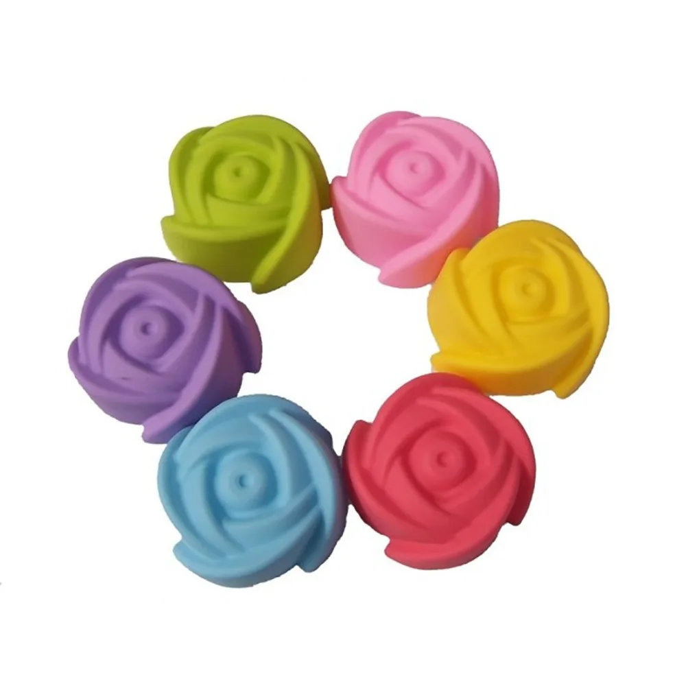 Милый 0 7 см форма цветка розы 3D силиконовые формы мыло Шоколад м ульд для кухни