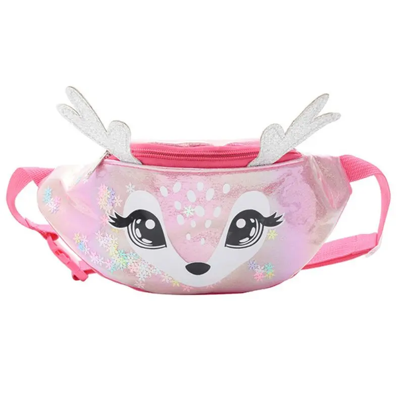 

2020 Popular Kids Elk Print Waist Fanny Pack Belt Pouch Travel Hip Bum Shoulder Bag Purse