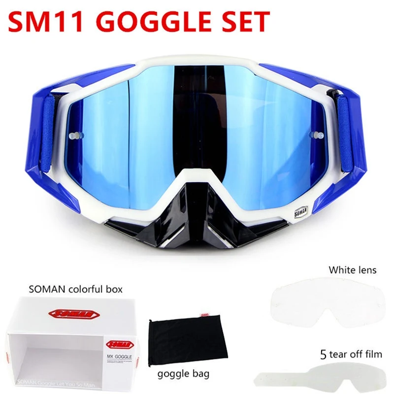 

Motorcycle Motocross Dirt Bike ATV Goggles Safety Protective Eyewear Adjustable Riding Offroad Glasses Windproof Dustproof