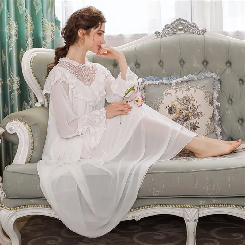 Свадебное платье в викторианском стиле для женщин осенняя одежда сна с длинным