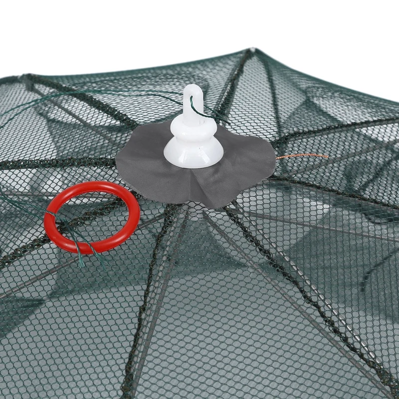 Портативная Складная Автоматическая рыболовная сеть 8 сторон 16 отверстий