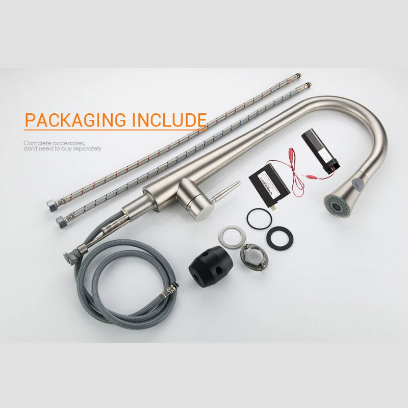 Умная кухонная раковина кран с автоматическим сенсорным датчиком вытяжной