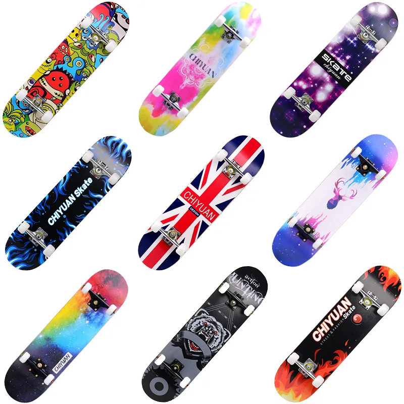 

Longboard Maple Skateboard for Adults Beginner Scooter Freestyle Skateboard Wheels Street Deskorolka Entertainment BY50HB