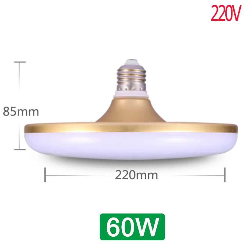 60W Golden Высокая мощность E27 Светодиодные лампы свет 220 В 50 Вт 40 Вт 30 Вт 20 Вт прожектор лампада ампулы Bombilla Led холодный белый домашний декор CAN MEI - Испускаемый цвет: 60W Golden