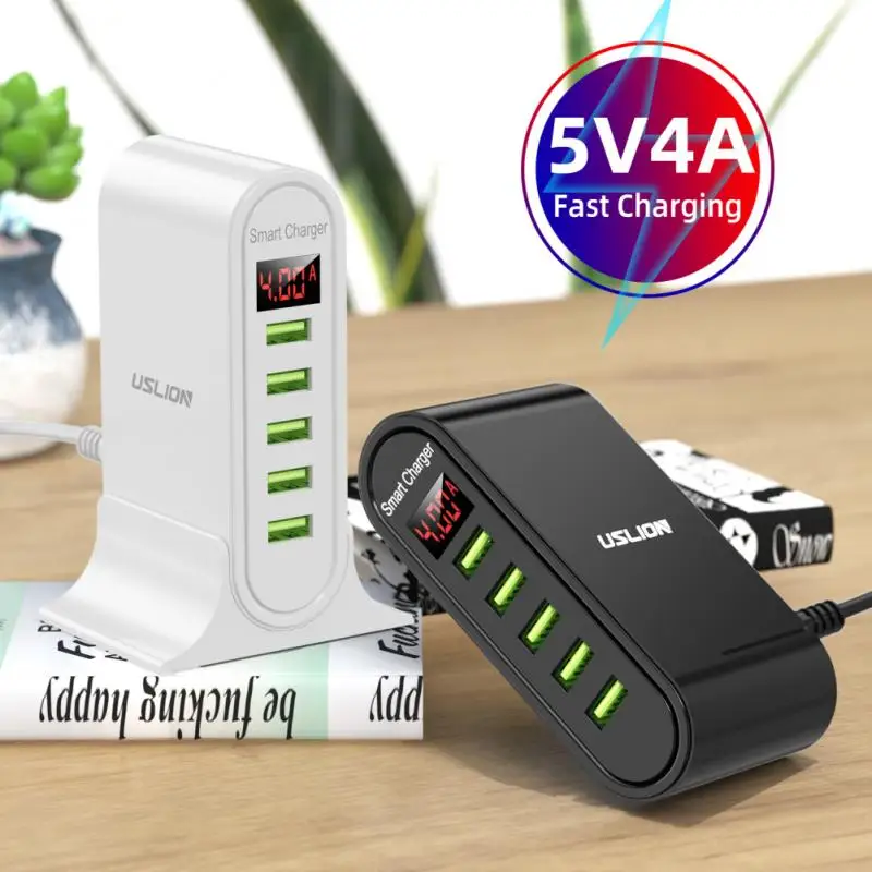 2020 Новое 5 портов USB зарядное устройство для Xiaomi LED дисплей мульти зарядная