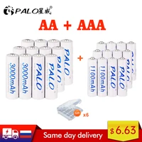 palo 4 28 pieces aa and aaa 1 2v rechargeable battery ni mh 2a aa 3000mah 3a aaa 1100mah batteries aa aaa batteries