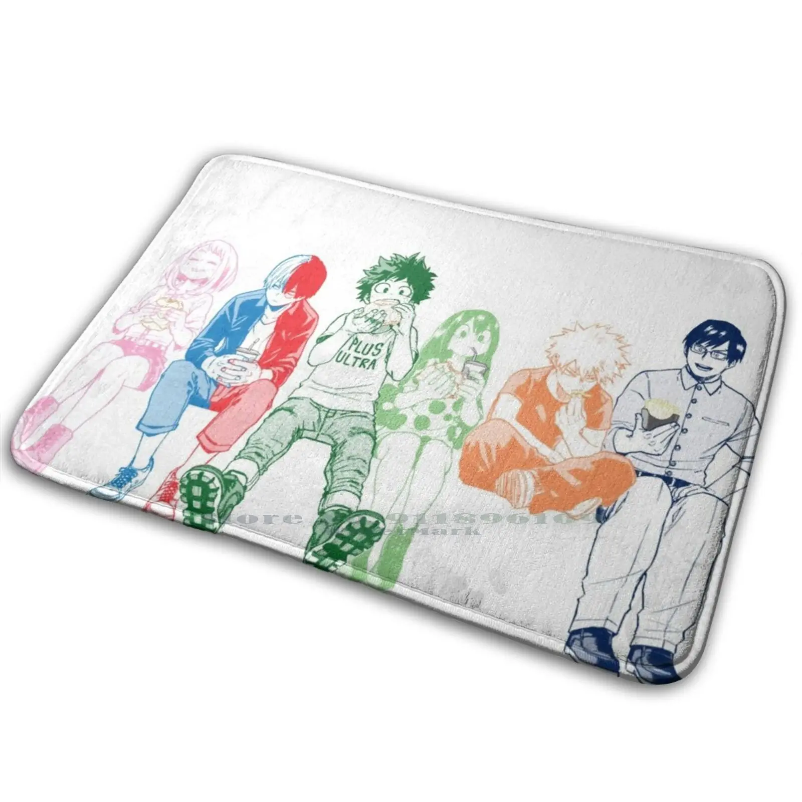 Цветной коврик для отряда Противоскользящий входной двери в спальню Uraraka Ochako