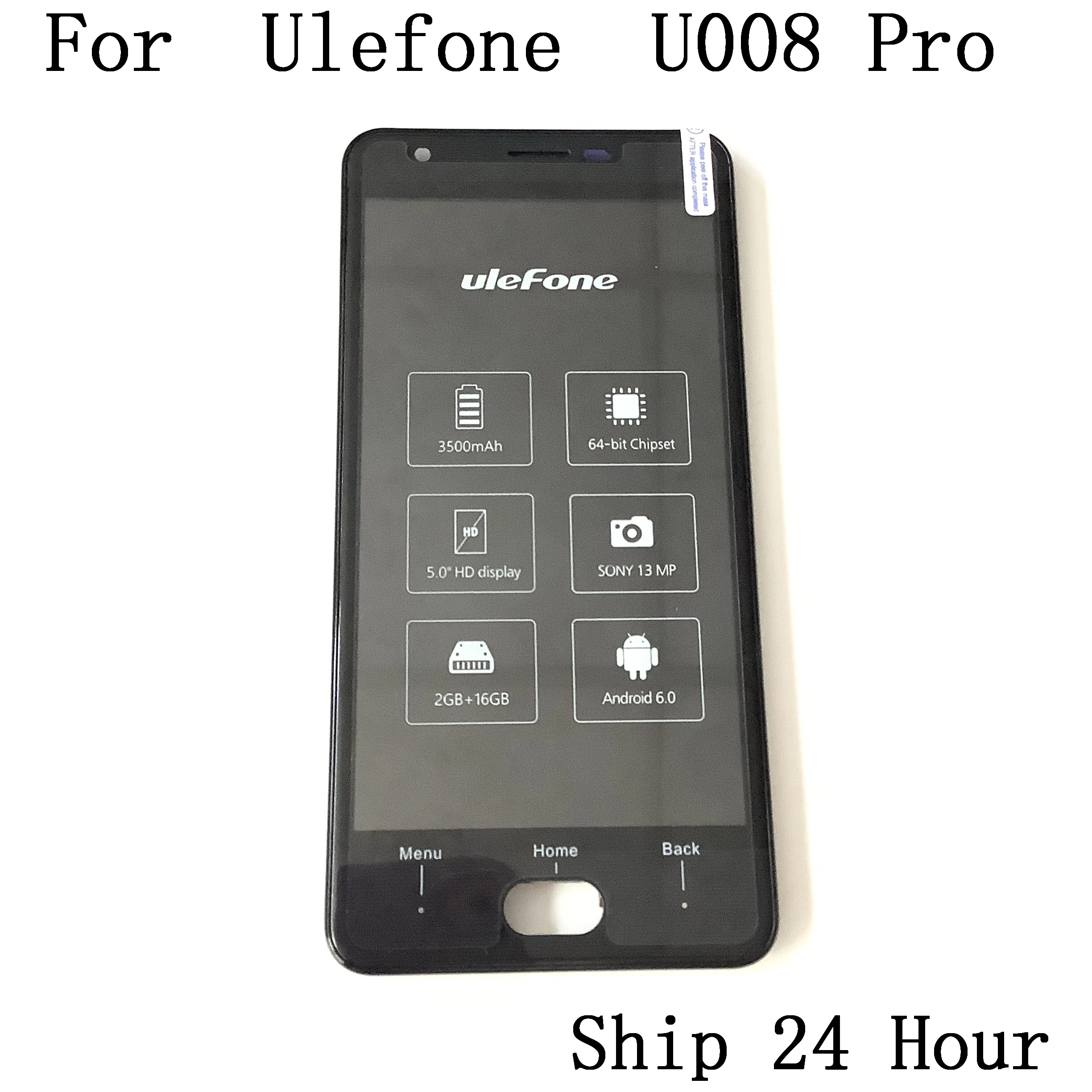 Б/у сменный ЖК экран + сенсорный рамка для UleFone U008 Pro MTK6737 Quad Core 5 0 дюймов 1280x720