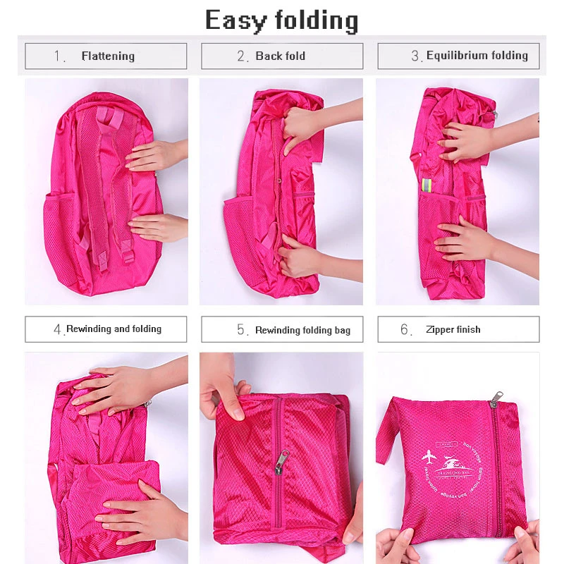 Women Large Capacity Travel Backpack Business Nylon Storage Folding Solid Shoulder Bags Men Simple | Багаж и сумки