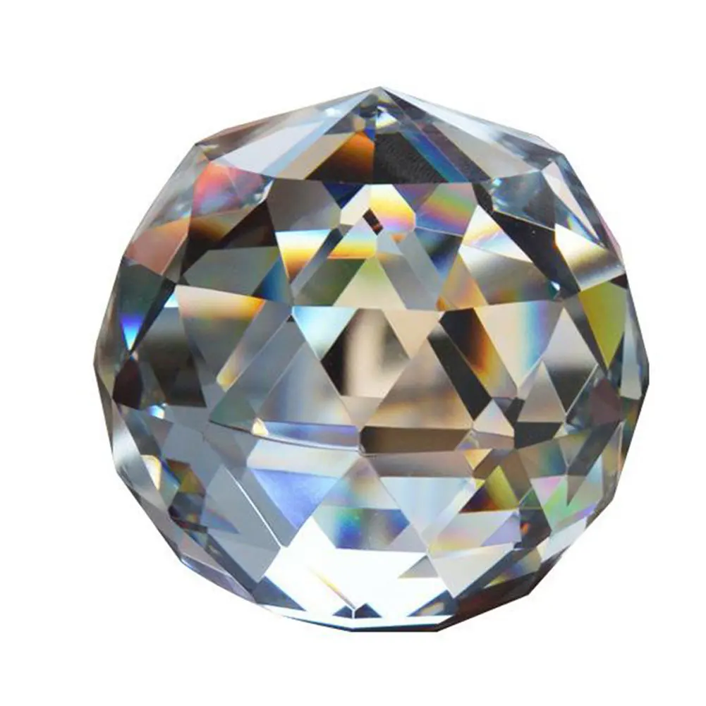 

50/60/80mm Hanging Clear Crystal Ball Prisms Crystal Sphere Faceted Gazing Ball Prisms Suncatcher Home Decor DIY Pendant