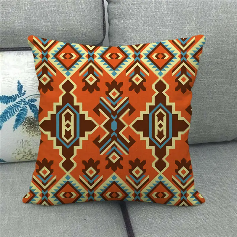 Pillowcase tribal ethnic india cushion cover gometric linen/cotton sofa throw pillow decorative pillows | Дом и сад
