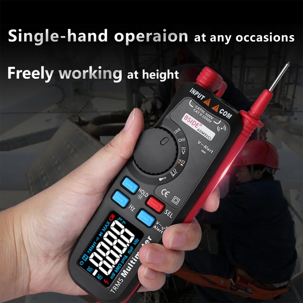 

BSIDE ADM92CL True RMS Digital Multimeter Color Display Auto Range 6000 TRMS Tester Multifunction Digital Multimeter