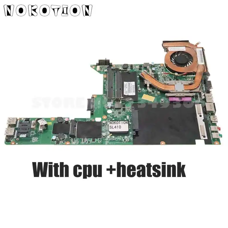 

Материнская плата NOKOTION 63Y2096 для ноутбука Lenovo TthinkPad SL410 GM45 DDR3 с процессором + вентилятором радиатора