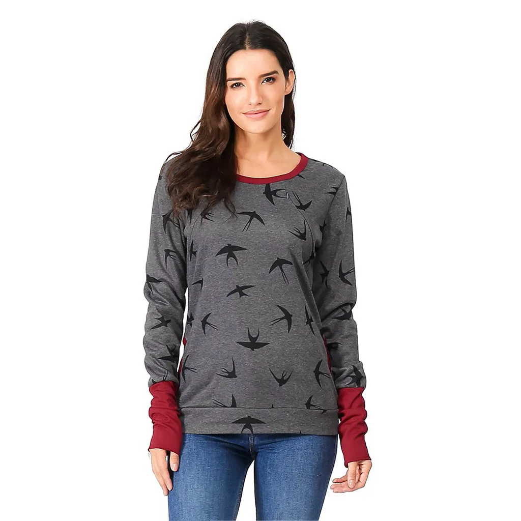 Womens Autumn Maternity Sweatshirt Breastfeeding Clothes Hooded Pregnant Hoodies Women Nursing Tops Pregnancy Sweatshirt