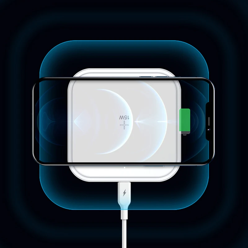 

TOTU 15W Wireless Charger for Samsung Galaxy S20 for iPhone 11 Pro XS Max Induction Fast Wireless Charging Pad for Xiaomi mi 9