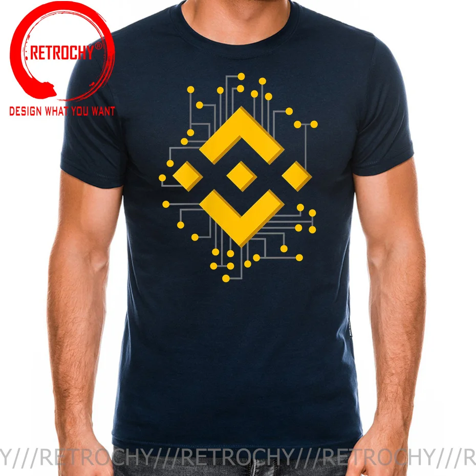 Binance монет (мини) Футболка рубашка криптовалюта футболка крутой Биткоин ЦП