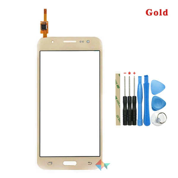 Высокое Качество 5," для samsung Galaxy J5 J500 SM-J500FN сенсорный экран дигитайзер Переднее стекло объектив сенсорная панель+ инструмент - Цвет: Gold With Tool