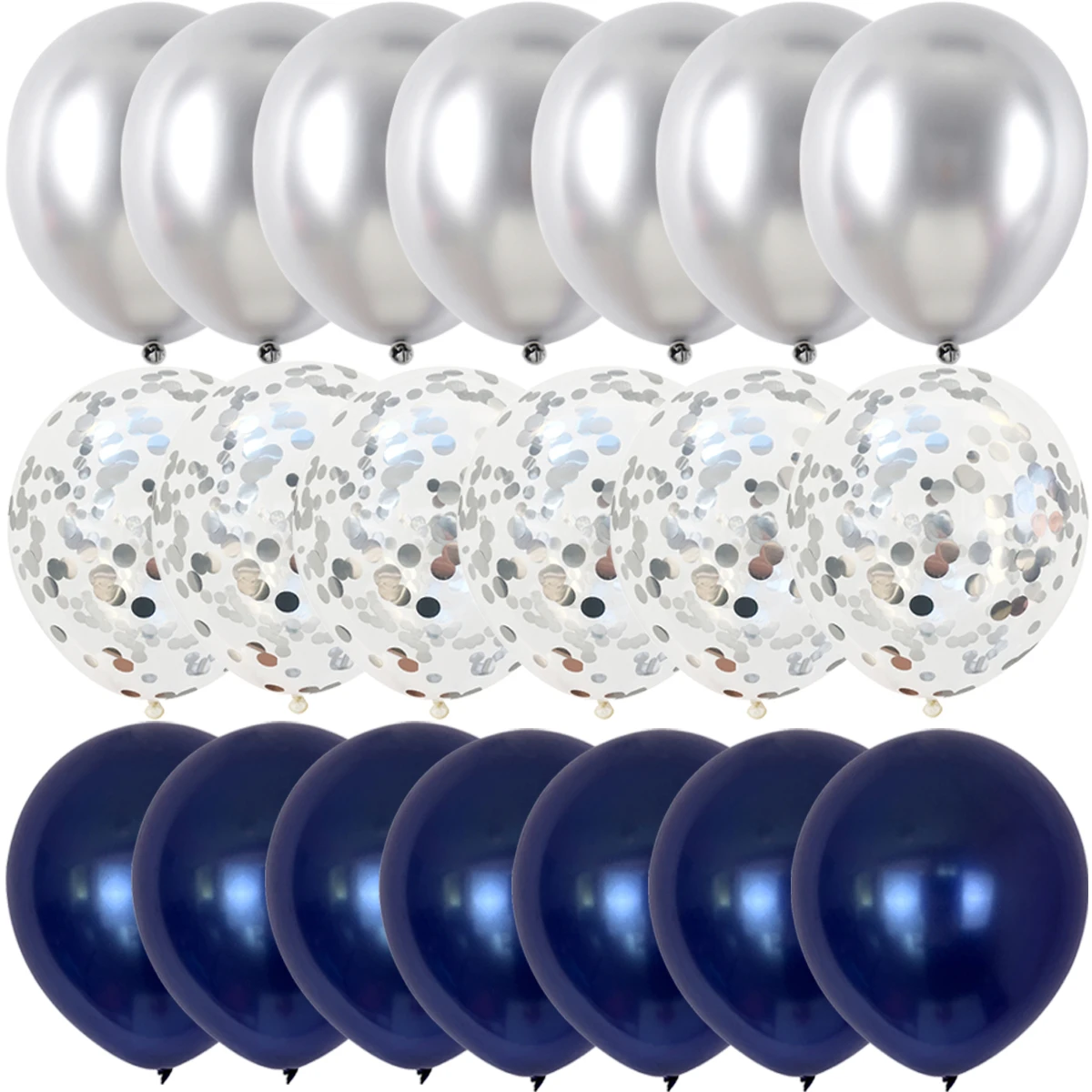 

Синие золотые латексные шары с конфетти