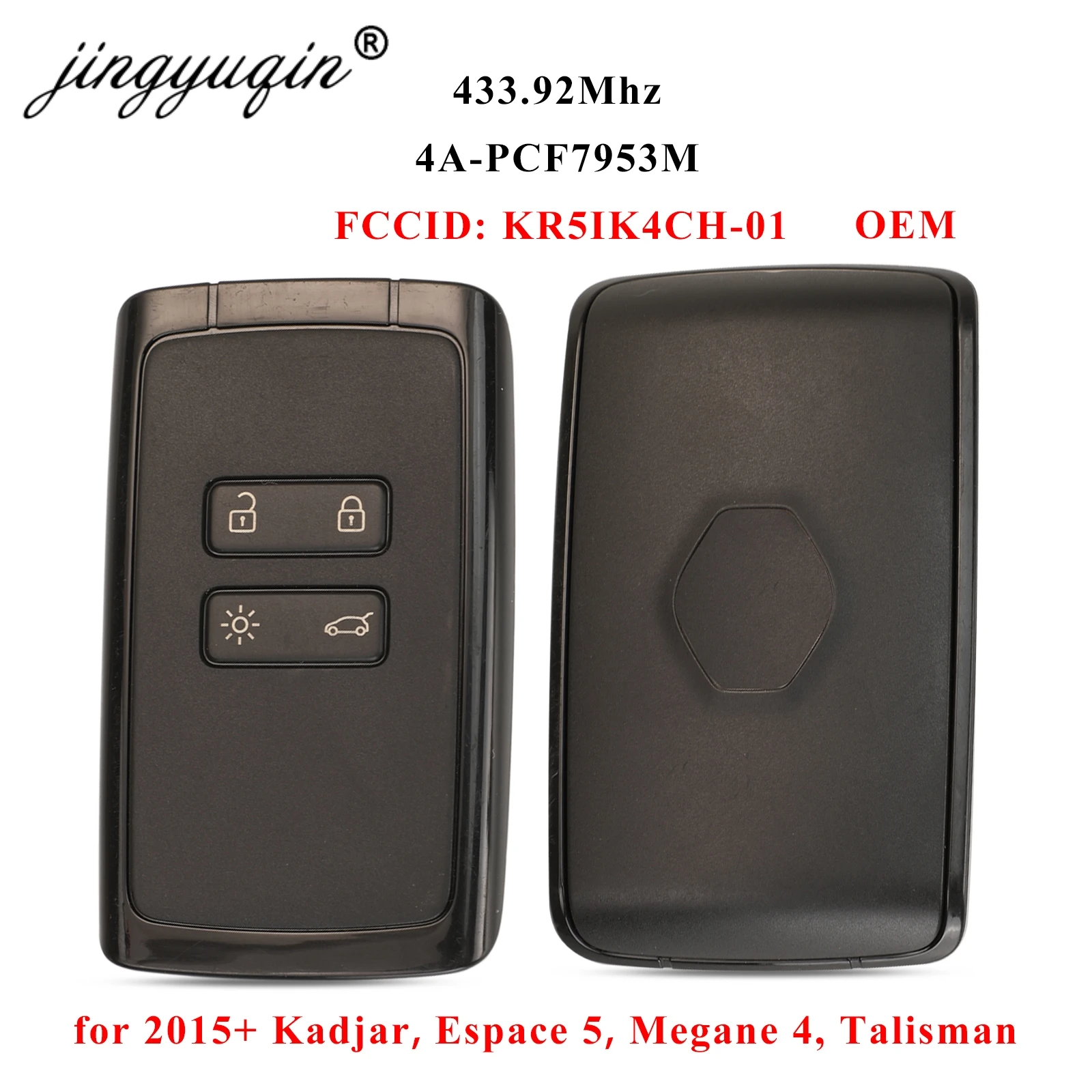 Jingyuqin 433 МГц 4A pcf7953 KR5IK4CH 01 интеллектуальный пульт дистанционного управления