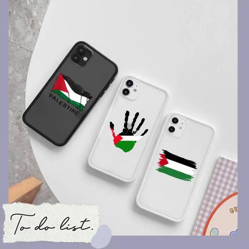 

Free palestine National flag Phone Case matte transparent For iphone 7 8 11 12 plus mini x xs xr pro max cover