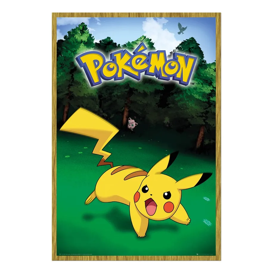 Покемон Лига карманные монстры мультфильм винтажный Ретро Крафт покрытый плакат