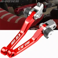cnc motorcycle billet foldable pivot clutch brake lever handle for honda crf150f crf230f 2003 2017 2016 2015 2014 2013 dirt bike