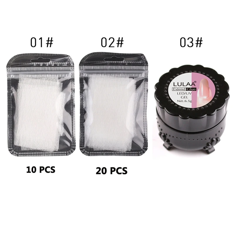 10 шт. Стекловолоконная бумага для наращивания ногтей Бесплатная быстрого