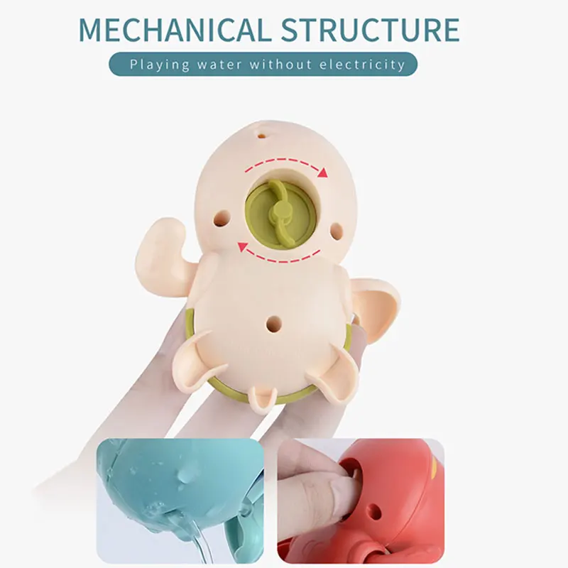 Детская игрушка для купания черепаха из мультфильма Классическая в воде