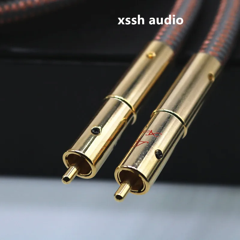 1 пара М 5 м 2 XSSH YIVO Hifi RCA кабель OCC из чистой меди к соединение аудио шнур провод
