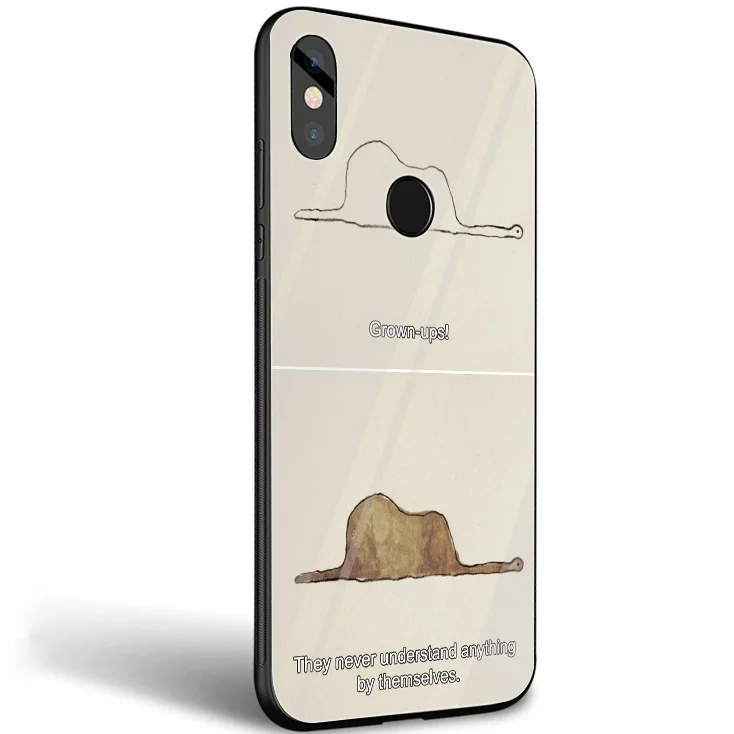 Desxz Little Prince Tempered Glass Case For Xiaomi MI 8 9 Lite A1 A2 Redmi Note 5 6 7 Pro 6A 4X Pocophone F1 Cover | Мобильные