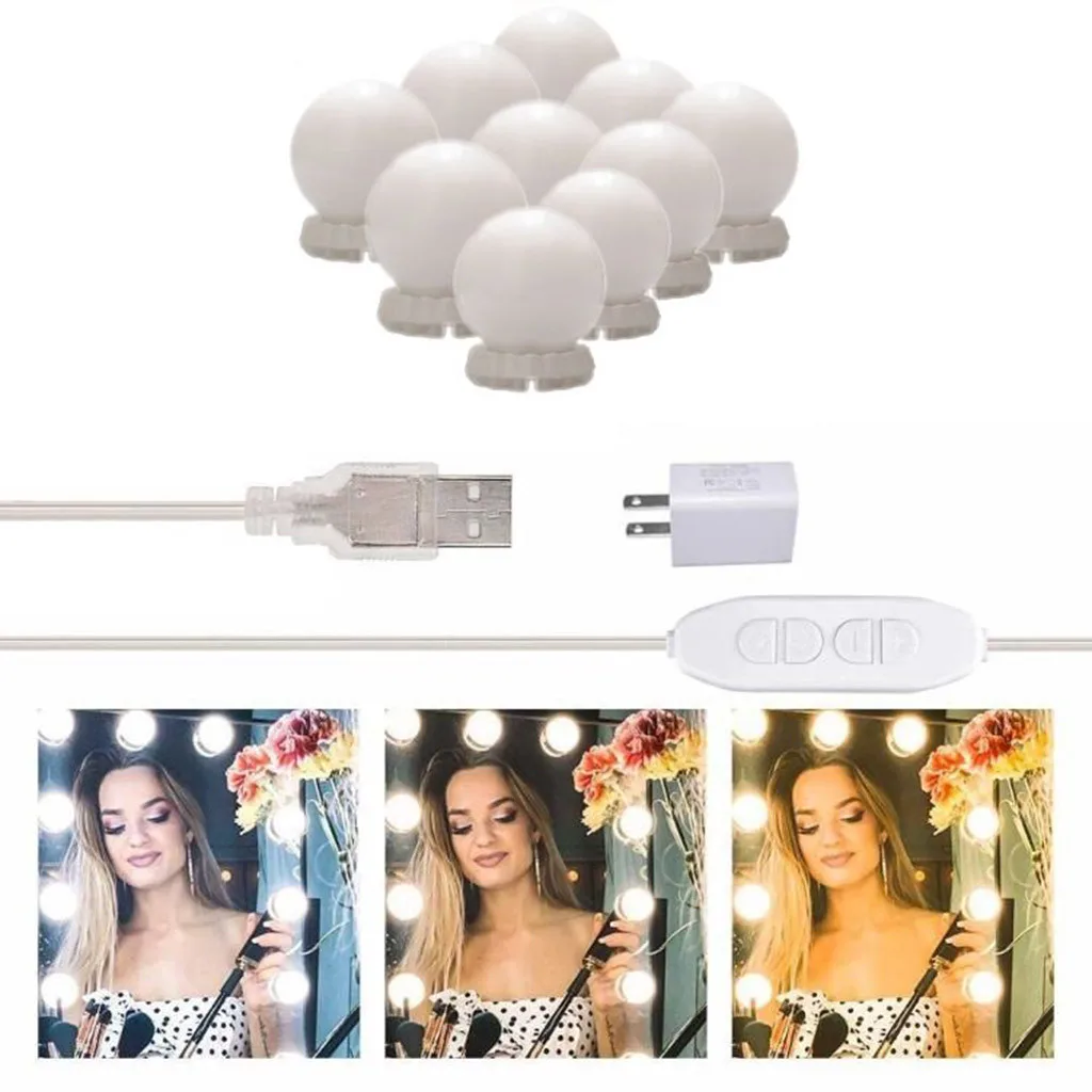 Для нанесения макияжа) со светодиодной подсветкой по краю и зеркальный