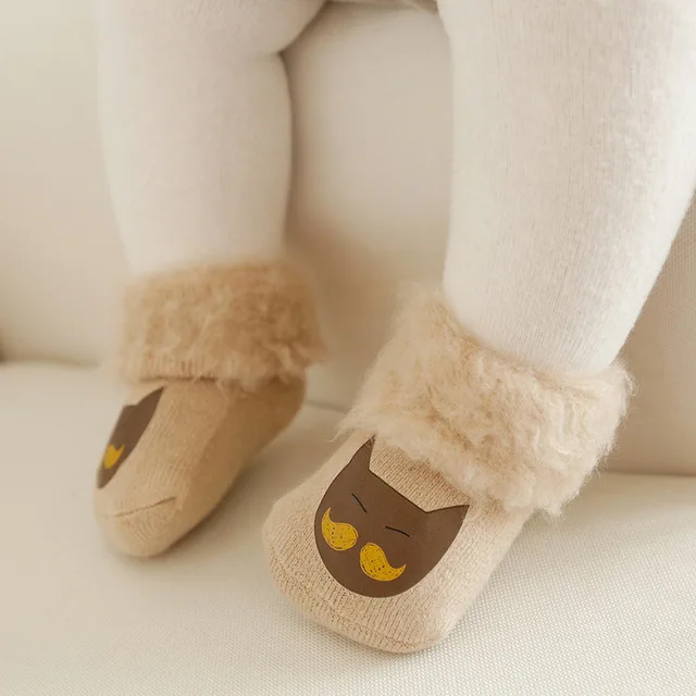 

3pcs Plush Velvet Thicken Warm Baby Socks Autumn Winter Kids Cotton Socks Cute Cartoon Casual Children Boys Girls Socks 0-5T
