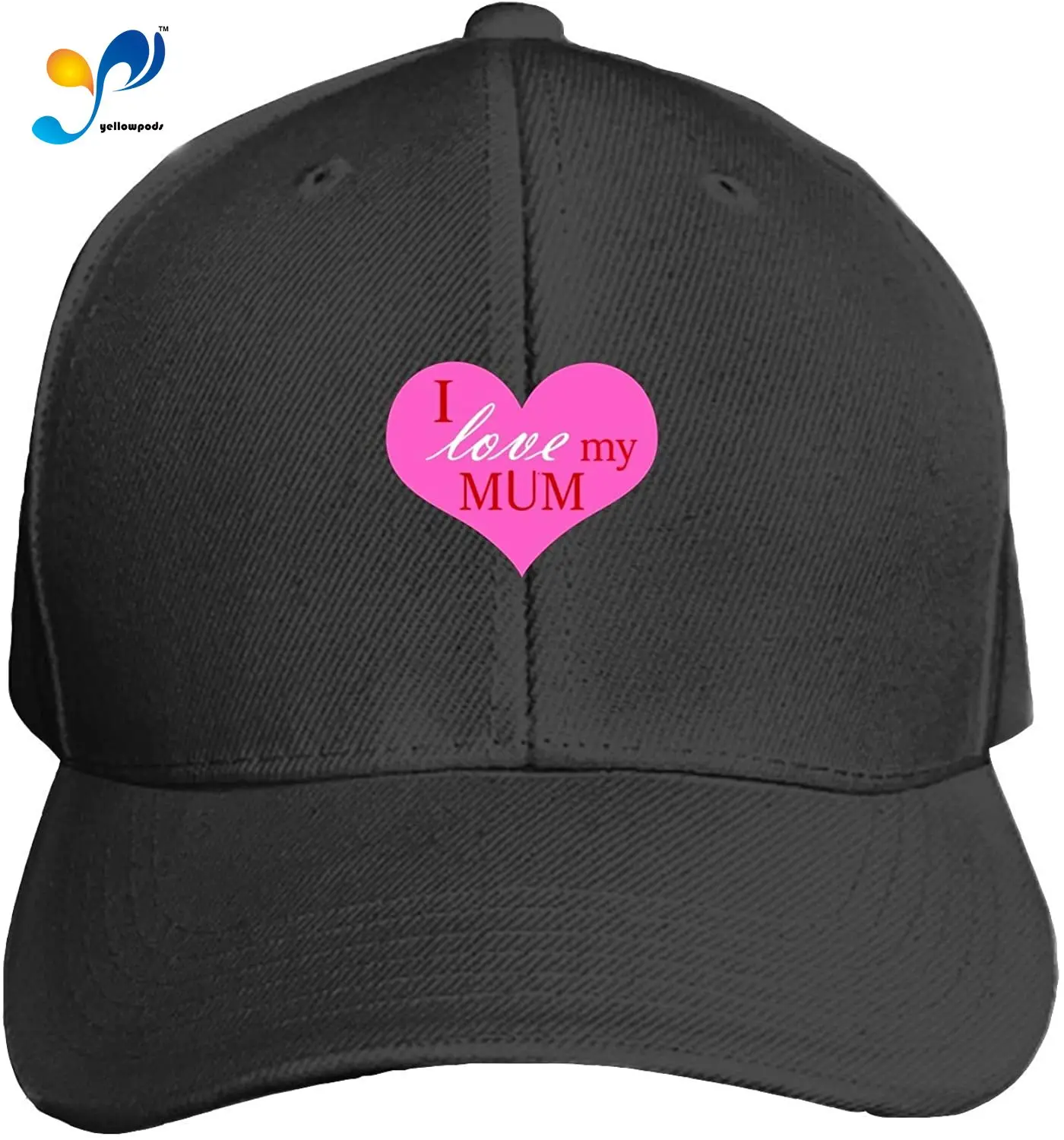 

I Love My Mum Printed Sandwich Baseball Cap for Unisex Adjustable Hat