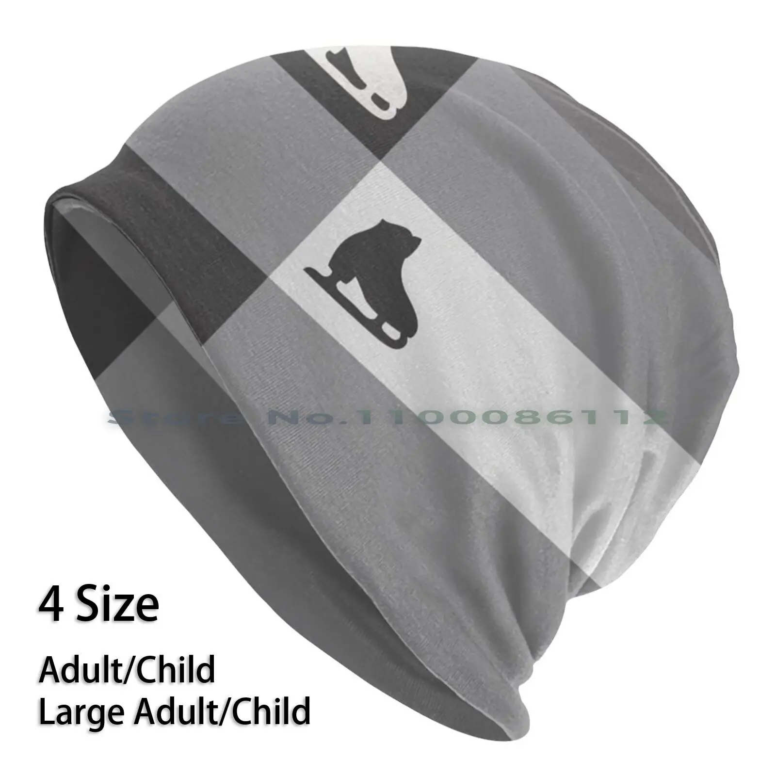 

Однотонные диагональные облегающие шапки для катания на коньках