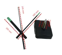 DHL 100 sets 28 mm sharft length Quartz Movement Mechanism Silent Clock Black Red Hands DIY Part Kit Tool 5 different hands