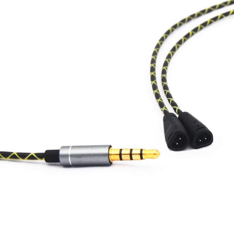 Зеленый аудиокабель OFC с дистанционным микрофоном для наушников sennheiser IE8 IE80 IE8I IE80S