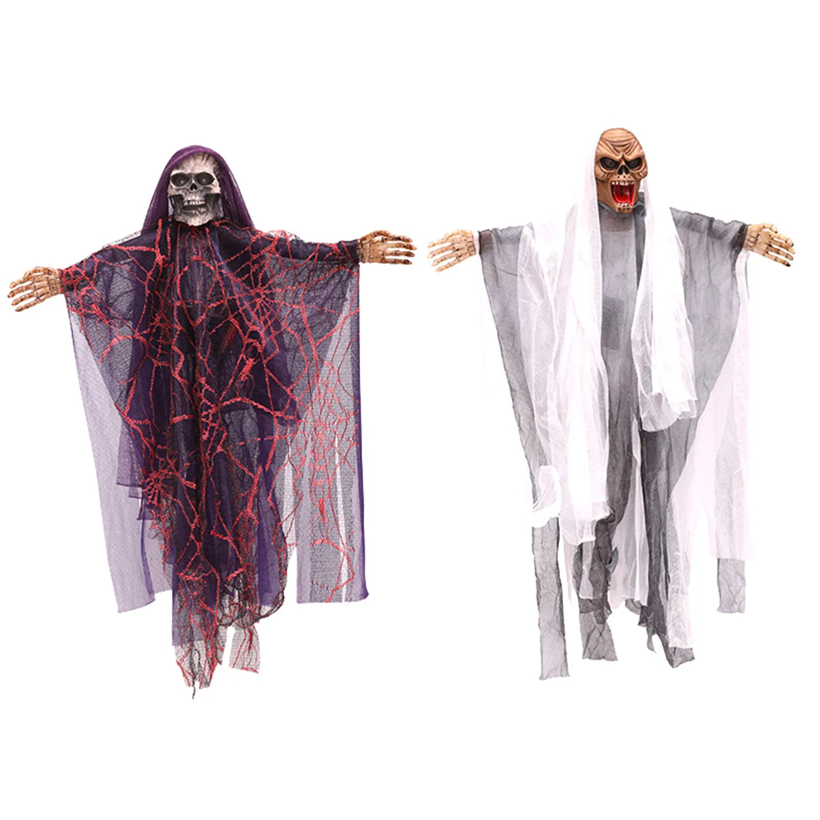 

Halloween Scary Skull Head Pendant Simulation Hanging Ornament for Home Decoration DIY Halloween Party Decor