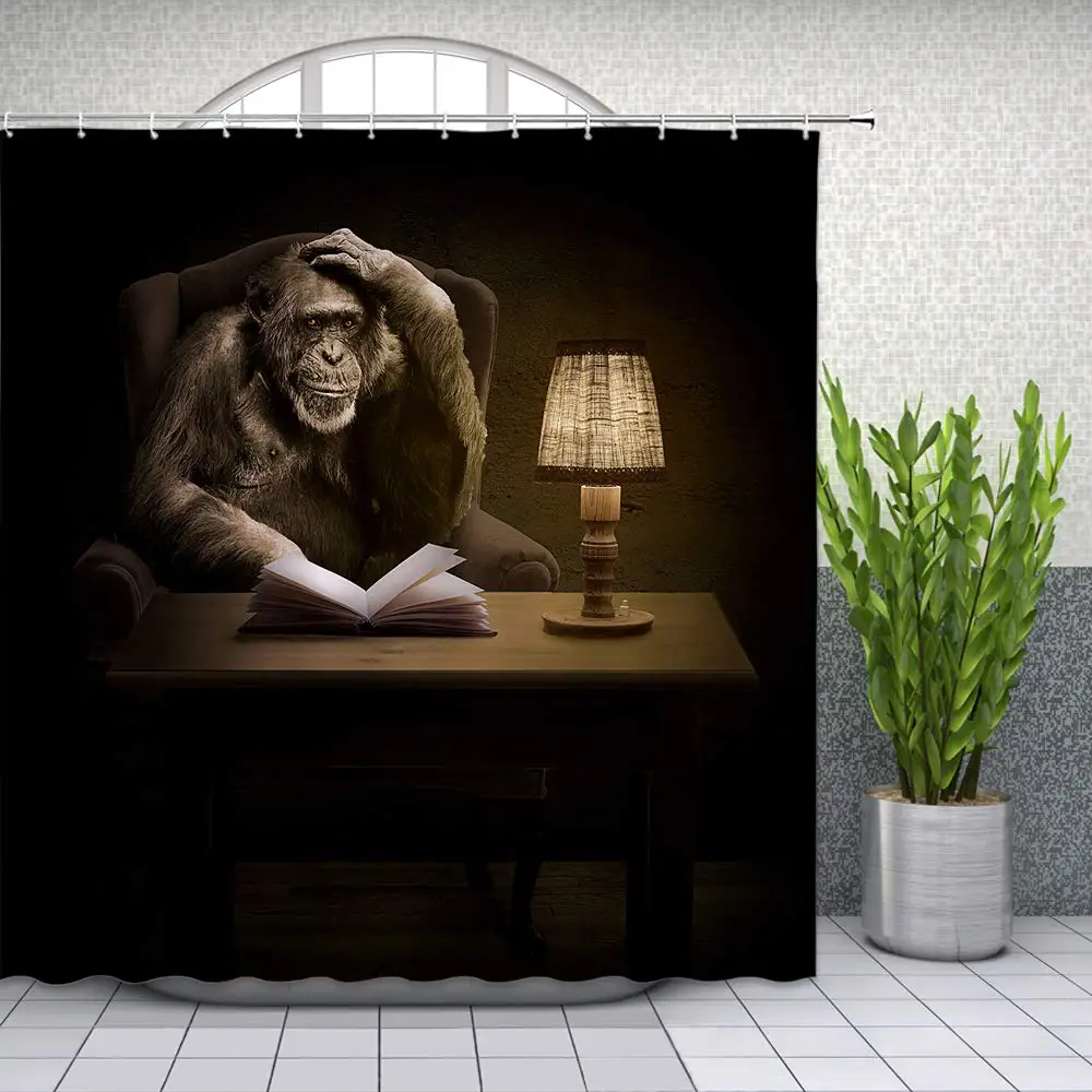 Забавный шимпанзе Настольная лампа для чтения настольная Ванная комната Декор