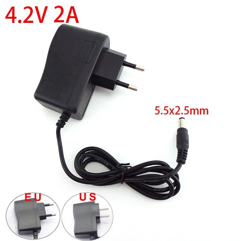 AC 100 240V DC 4 2 V 8 12 6 16 1A 1000MA адаптер питания вольт зарядное устройство разъем для 18650