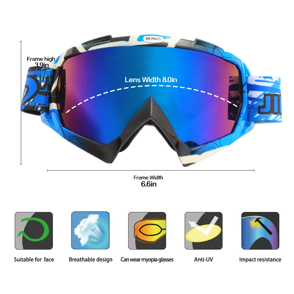 Очки Лыжные для мужчин и женщин UV40 спортивные солнцезащитные с разноцветными