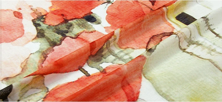 Telas Sericiculture из шелка смеси льна цветные ткани цветочным принтом летнее платье для