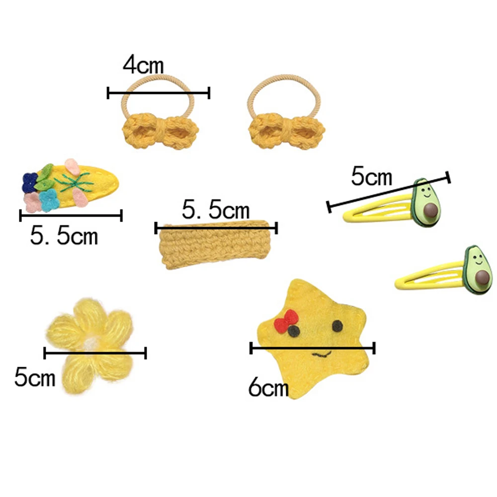 

New Kawaii Cartoon Flower Plush Hair Clips Set For Children Girls Kids Hair Accessories Hairpins Barrette Headdress