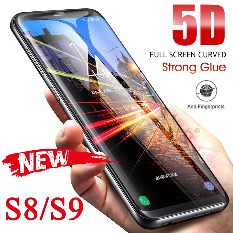 RHR 5D закаленное стекло для Samsung Galaxy S8 S9 Plus Note 8 9 полное изогнутое Защитное S6 S7 Edge