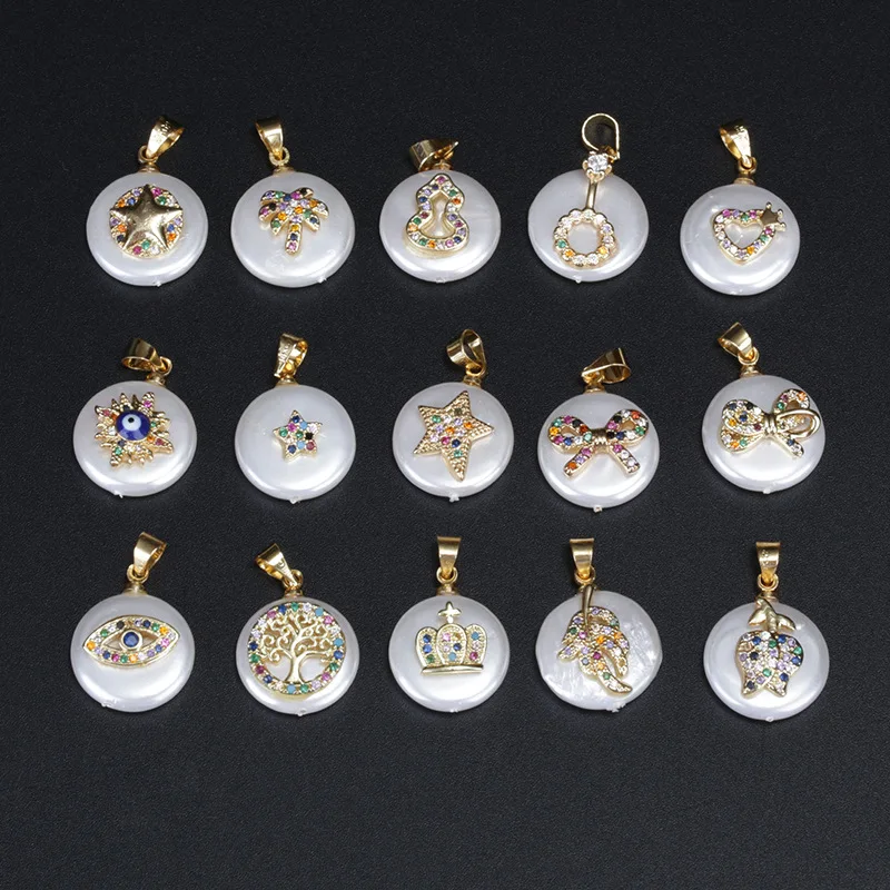 Женское Ожерелье-чокер с круглой монеткой и жемчужными бусинами | Украшения