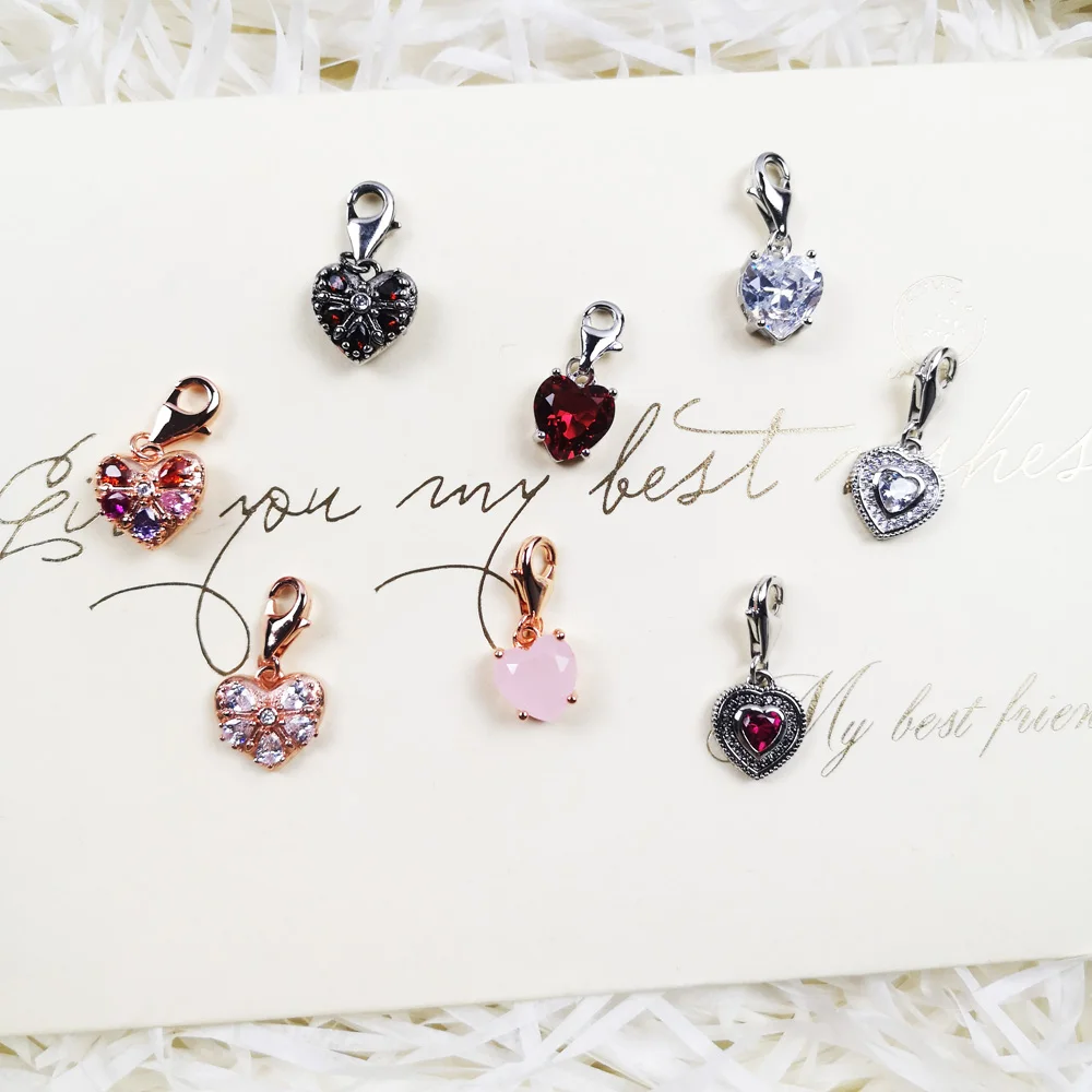 Женский красный браслет из серебра 925 пробы романтическая бижутерия | Украшения и